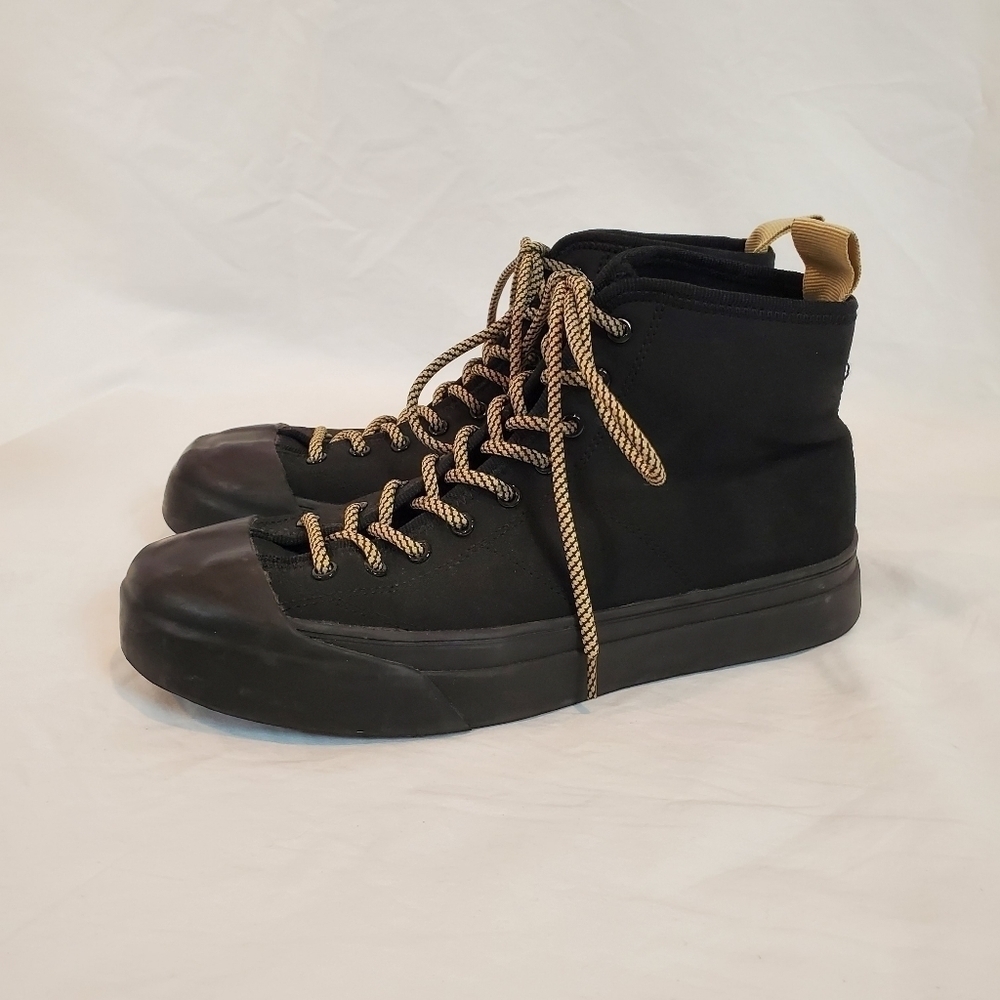 Zara Men's black canvas high top sneakers size 40 M/7 W/9.5